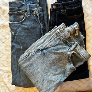 Abercrombie & Fitch Women's Skinny Jeans in Blue and Black